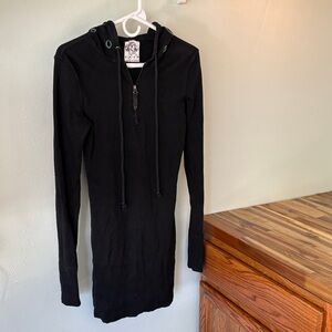 Royal Plush Black Long Sleeve Dress